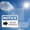 Signmission Visitor Entrance Right Arrow OSHA Notice Sign, Plastic, 10in W x 7in L, 2PK OS-2PACK-NS-P-710-L-18880 - alternate 2